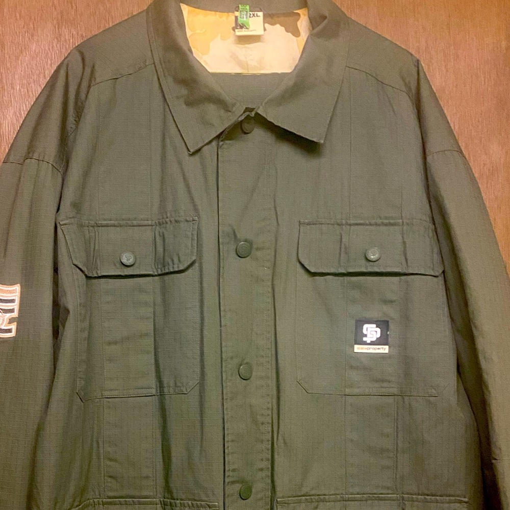 Vintage State Property Olive Lined Jacket & Matching Pants,size 42 waist.